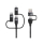 USAMS Kabel 2xC/USB/Micro-USB/Lightning 6w1 1,2m 100W PD czarny - 1568995 - zdjęcie